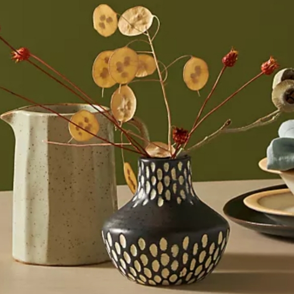 Anthropologie Julieta vase - navy/ivory